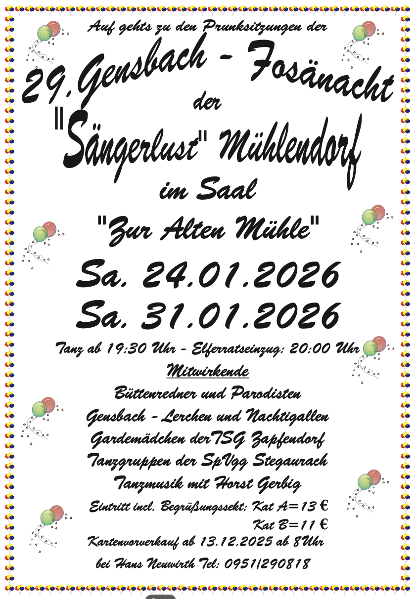 Mehr über den Artikel erfahren 29. Gensbach – Fasänacht